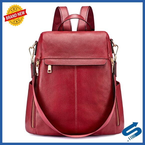 Genuine Leather Anti-Theft Backpack Purse Women\'s Satchel Shoulder Bag main image 6